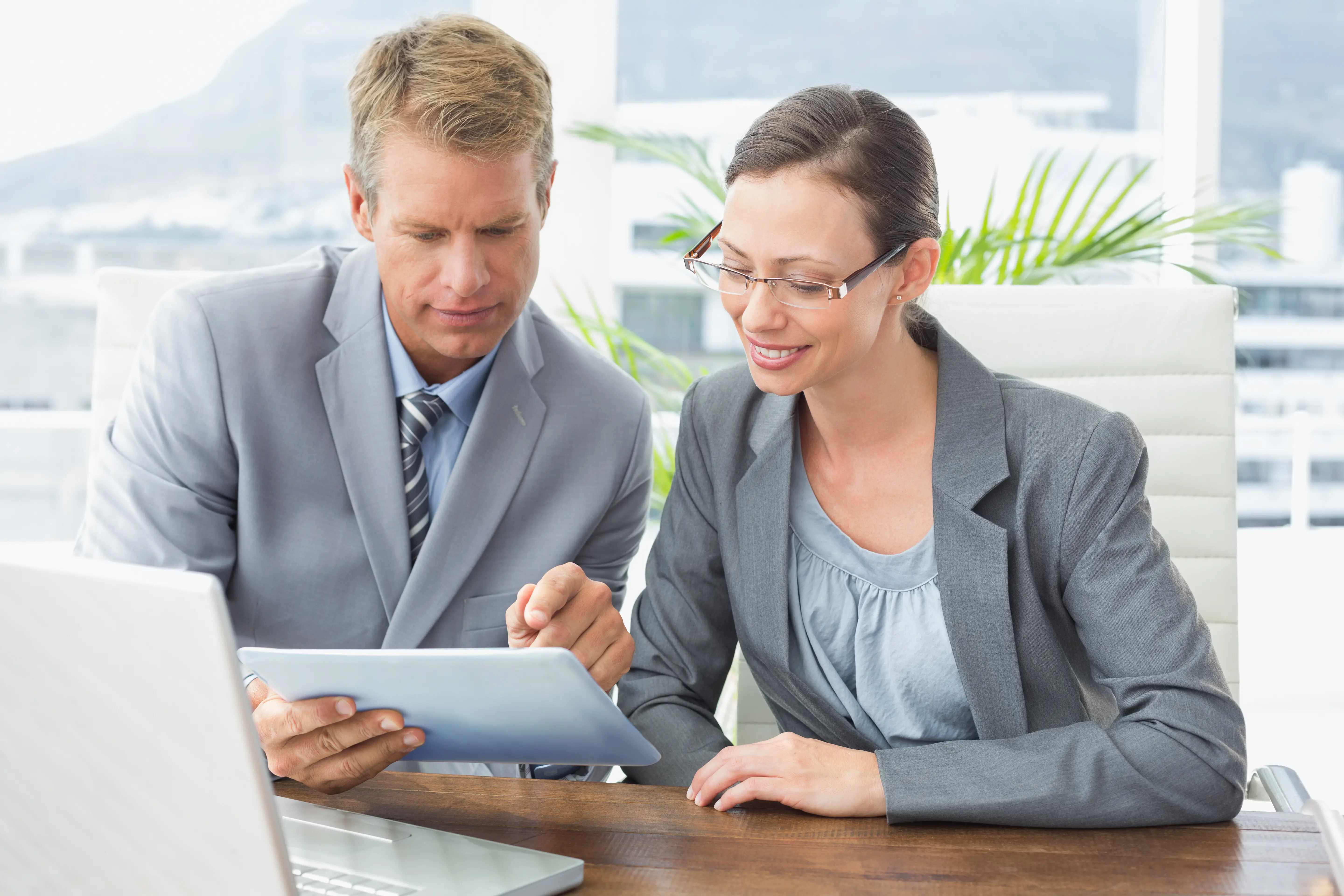 Business partners collaborating